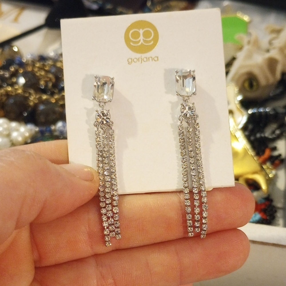 Gorjana Sparkling Crystal Drop Earrings